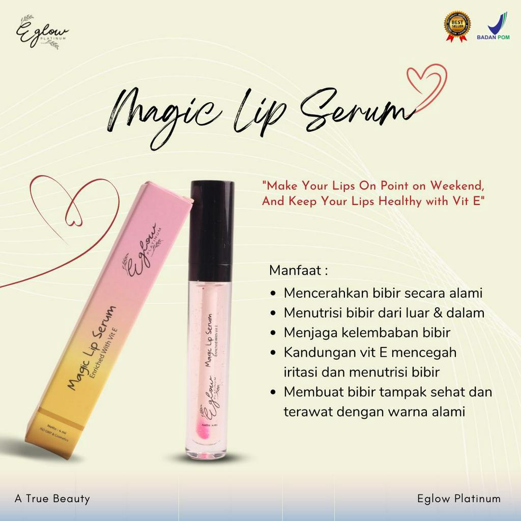 [GROSIR] LIP SERUM EGLOW PLATINUM / LIP SERUM PENCERAH BIBIR BPOM