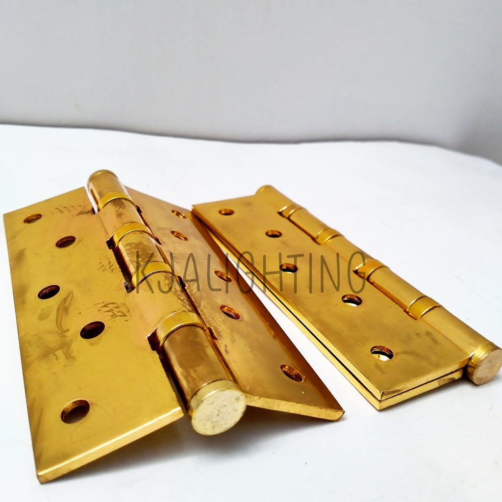 ENGSEL PINTU STAINLESS STEEL 5 IN X 3&quot; GOLD