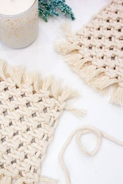 Tatakan Gelas Macrame