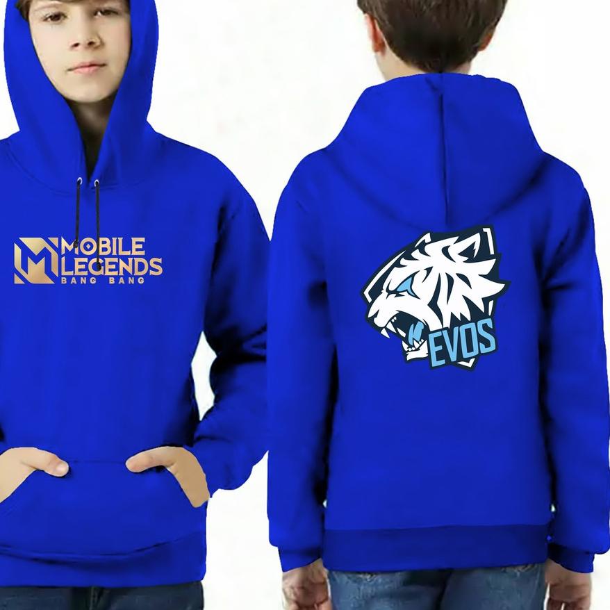 ♪ Hoodie Anak ML EVOS LEGEND - Jaket ML EVOS - Hoodie Mobile legend EVOS / Sweater ML EVOS 6-13 TAHU