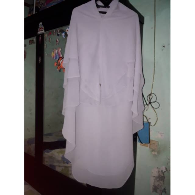 Jual preloved khimar 3 layer