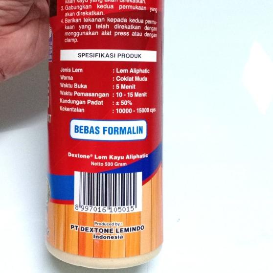 

Dextone Lem Kayu Aliphatic Tahan Solvent 500 grm