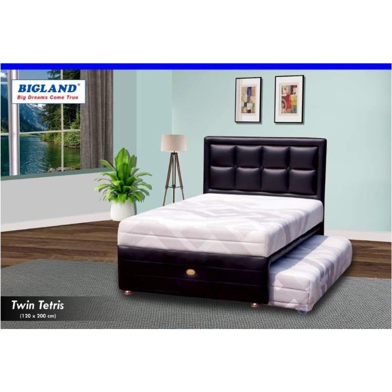 Bigland Springbed 2 in 1 / Bed Dorong Anak 100 / 120