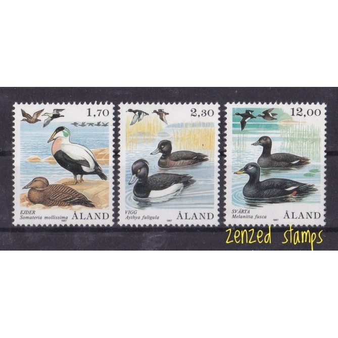 

0317 Perangko Aaland 1987 BIirds - Ducks 3v Mnh