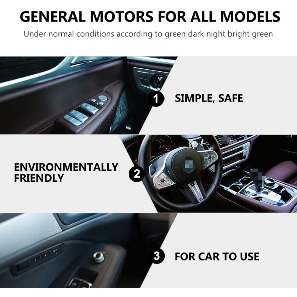 Stiker Tombol Mobil/Sticker Lampu Interior Panel Laser Mobil/Car Window Door Switch Button Luminous Sticker Set