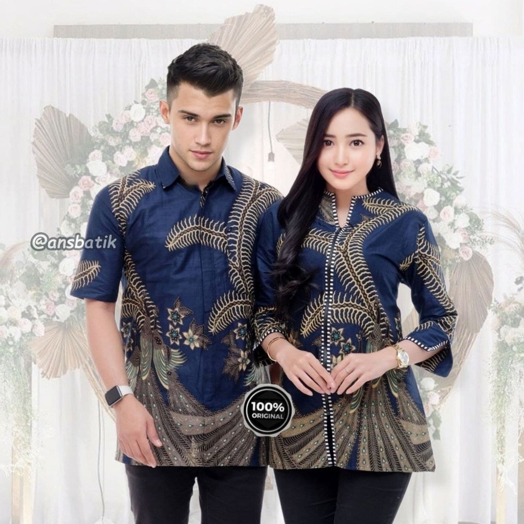 COUPLE BATIK NEW HEM BLUS BLOUSE TRENDING INTERNATIONAL COUPLE SERAGAM TERLARIS [BATIK PANDAWA] PD14