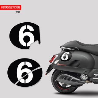 Autocollants De Protection Réservoir Pour Vespa - Numéros 1 à 20, Personnalisation Moto, Série GTS, GTV - 8
