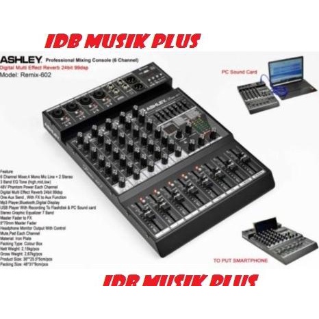 Mixer 6 Channel Ashley Remix602 Remix 602 Original Ashley