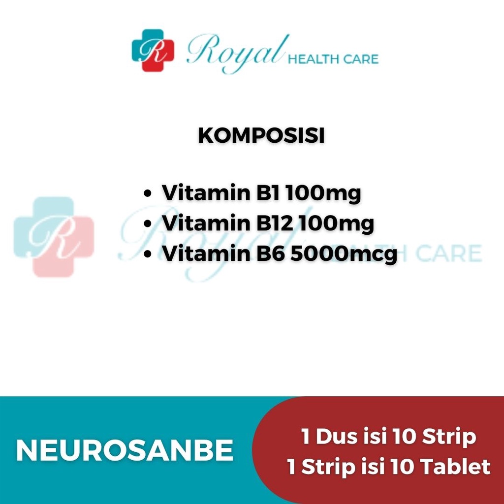 NEUROSANBE BOX 100 TABLET Vitamin B Compleks dan Vitamin untuk Saraf