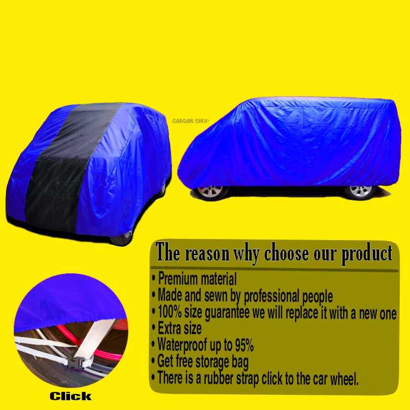 Body Cover GREAT COROLLA BIRU HITAM Penutup Bodi Mobil Great Corolla Waterproof PREMIUM
