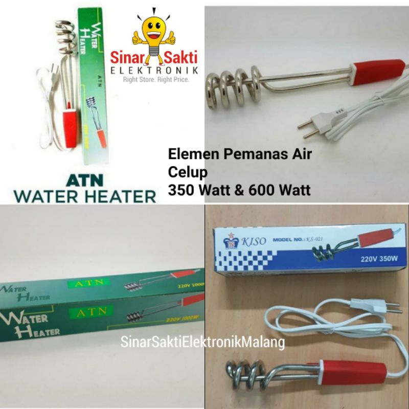 Elemen Pemanas Air listrik / Water Heater 350 watt 600 watt Celup Spiral