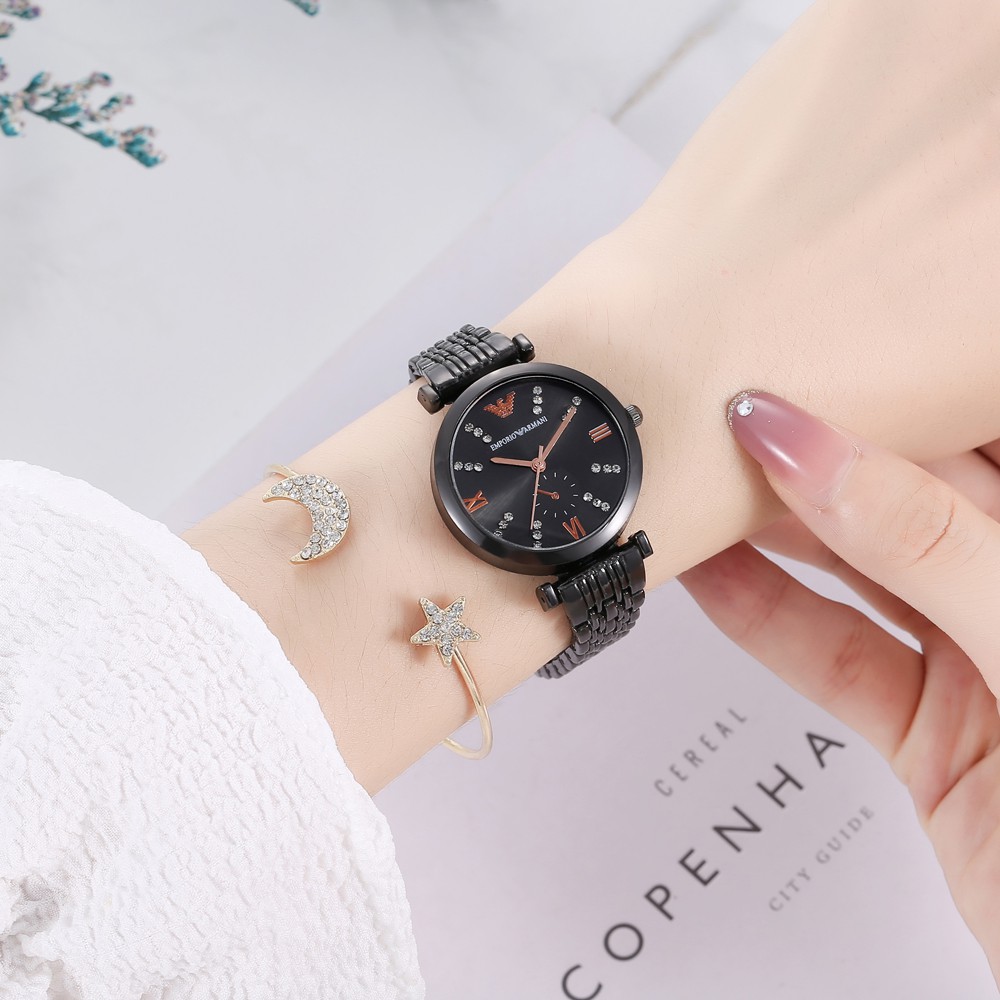 [COD✅] Jam tangan wanita rantai magnet polos fashion watch import grosir W174