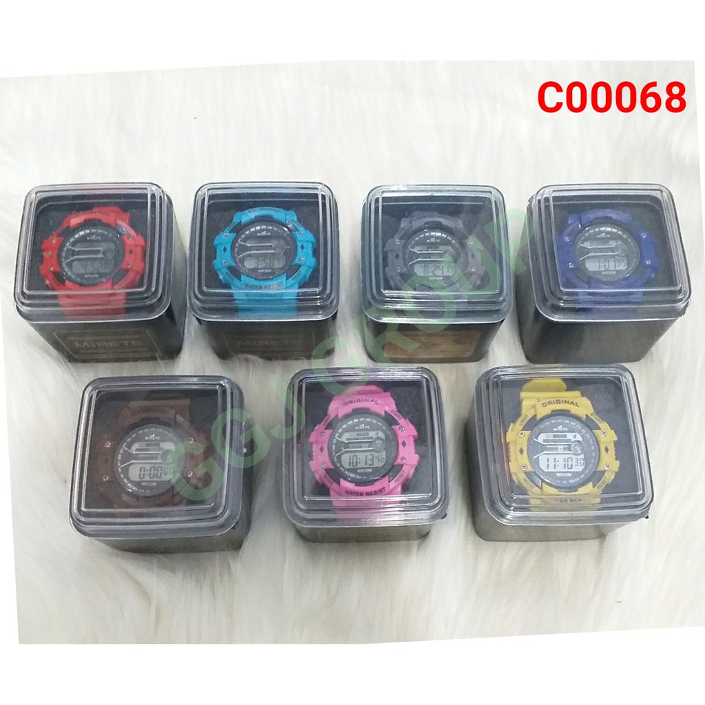 C ( C00068 ) JAM TANGAN SPORT DEWASA HARGA GROSIR / FREE BOX / WATER RESISTANT 3 ATM / TAHAN AIR