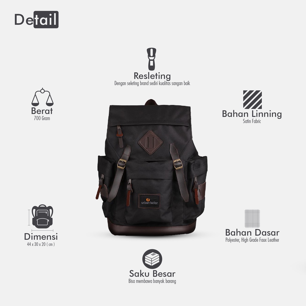 Tas ransel Backpack urban factor - Brain Storm | Tas laptop Pria