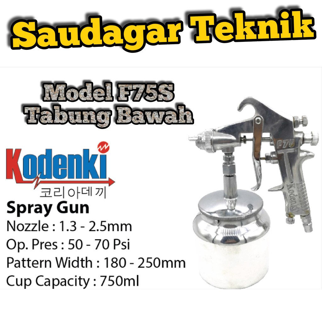 Spray Gun F75S Tabung Atas Kodenki / Spraygun by BENZ WERKZ