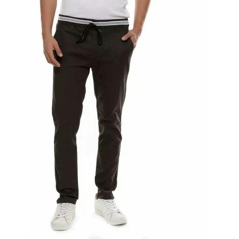 RAF Celana Panjang Chino Pria Rib 9924 Coklat Tua
