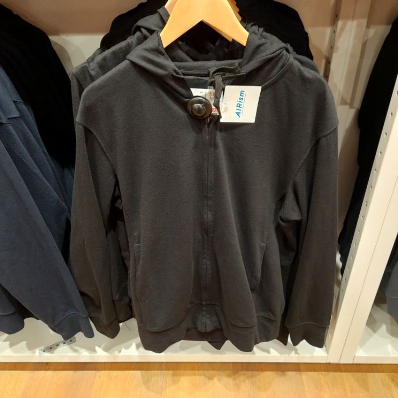 Hoodie Zipper UNIQLO man AIRism jastip jasa titip