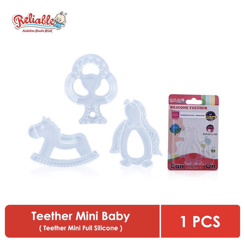 Gigitan EMPENG Bayi / Teether Kecil Reliable (Full Silikon) BAHAN 100% AMAN(SNI) TIDAK MUDAH RUSAK