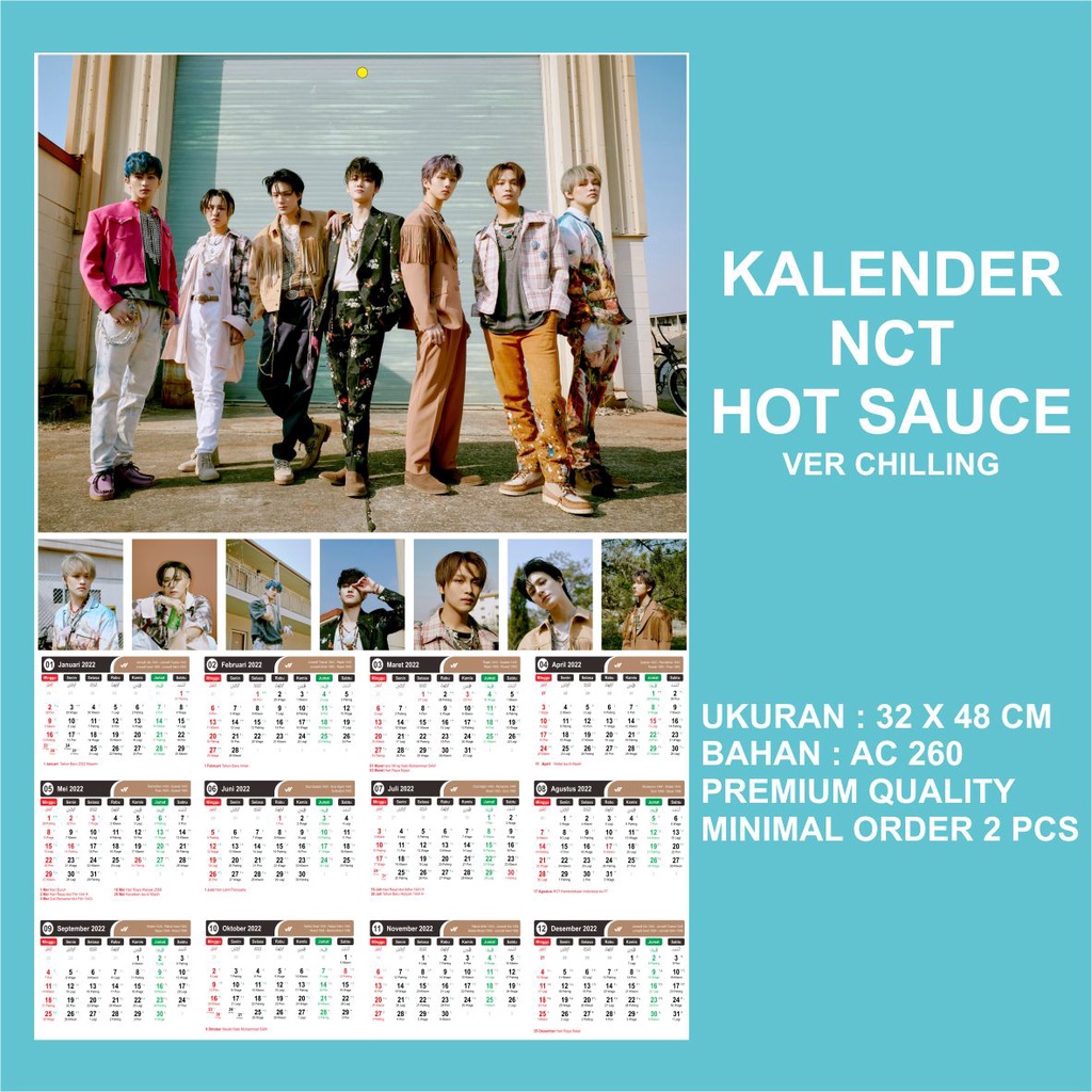 (READY STOCK) KALENDER 2023 - NCT DREAM HOT SAUCE - KALENDER KPOP MURAH UNOFFICIAL