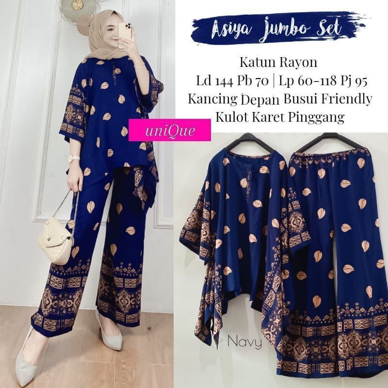 aisiya jumbo set by Sancaka ORI Naura set//setelan Waka jumbo