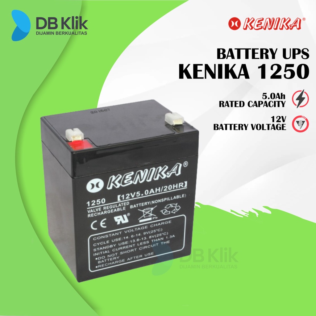 Battery UPS KENIKA 1250 12V 5ah - Baterai UPS Kenika 12V5.0AH/20HR