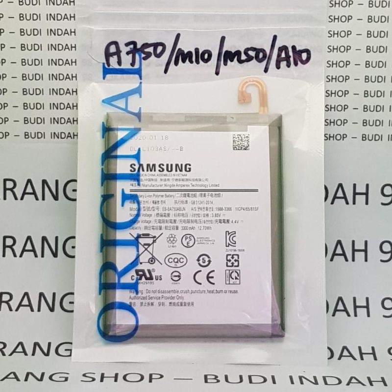 Baterai Samsung Original A7 2018 / M10 / M50 / A10 / A750 EB-BA750ABU ORIGINAL