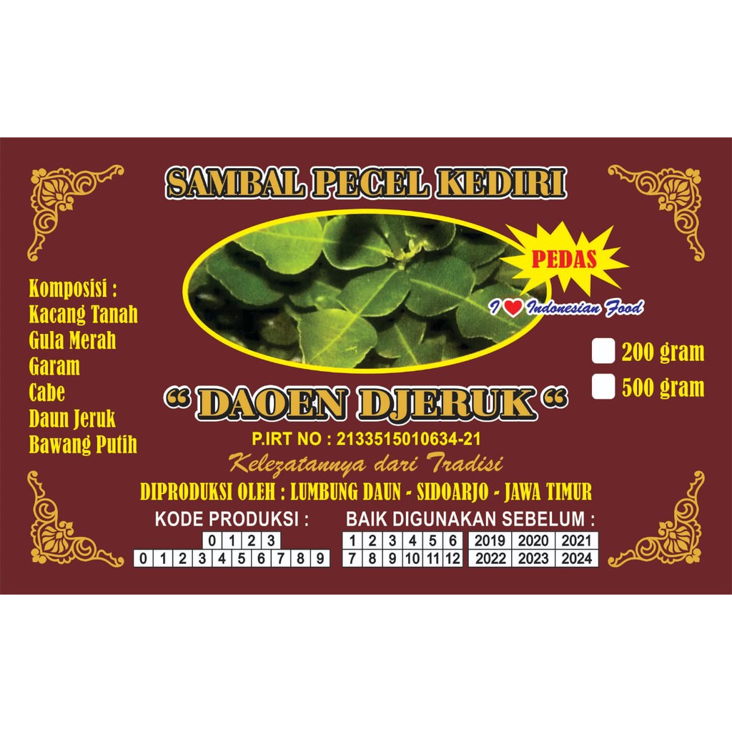 

BUMBU PECEL KHAS KEDIRI-200GR