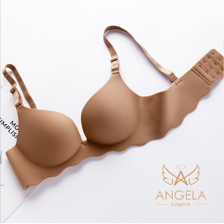 [ COD ] ANGELA Premium JAPAN Quality Seamless Sport Push Up Bra Set Celana Dalam Wanita Tanpa Kawat