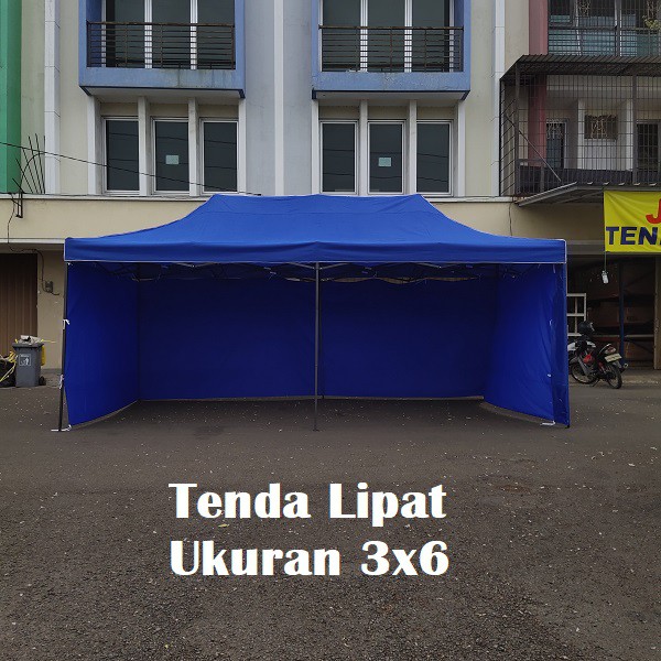 Tenda Lipat 3x6 Lengkap Dinding Polos Non Mika