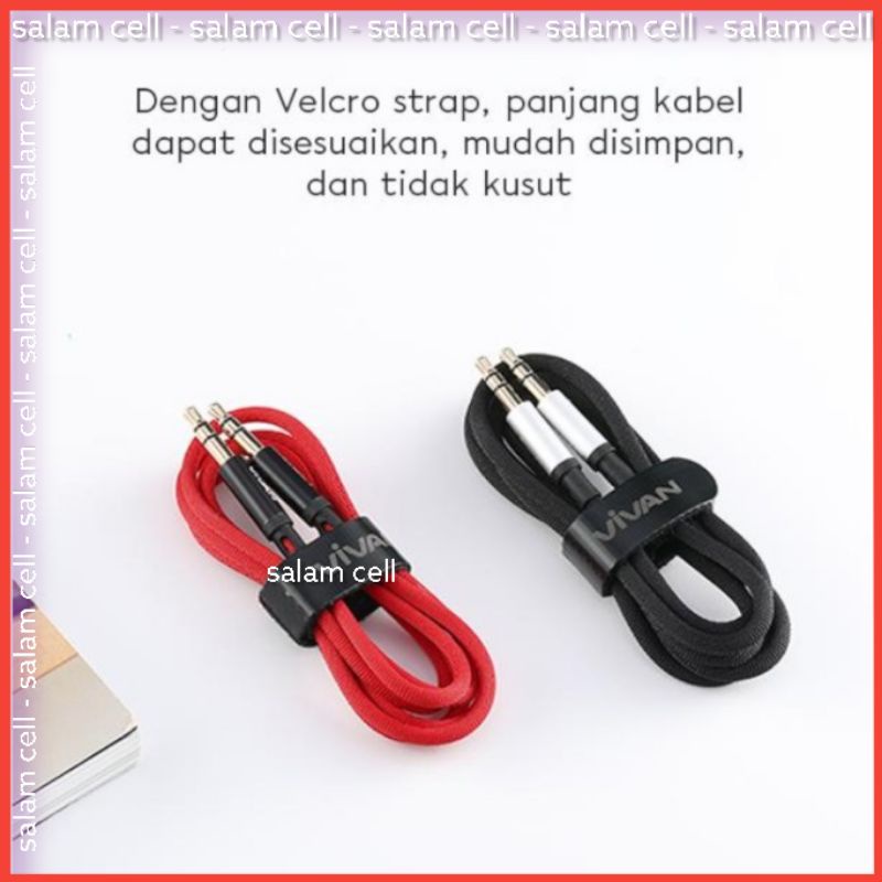 Kabel Audio AUX 3.5mm 100cm VIVAN AUX01 Garansi Resmi 1 Tahun