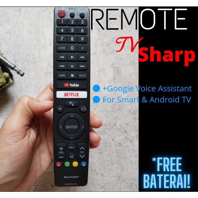 remote tv sharp gb326wjsa aquos smart android tv 4k original 100  new