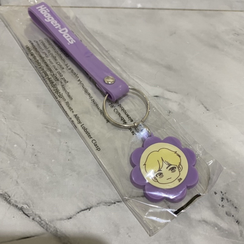 BTS tiny tan tinytan official keychain keyring gantungan JIN haagen dazs haagendazs