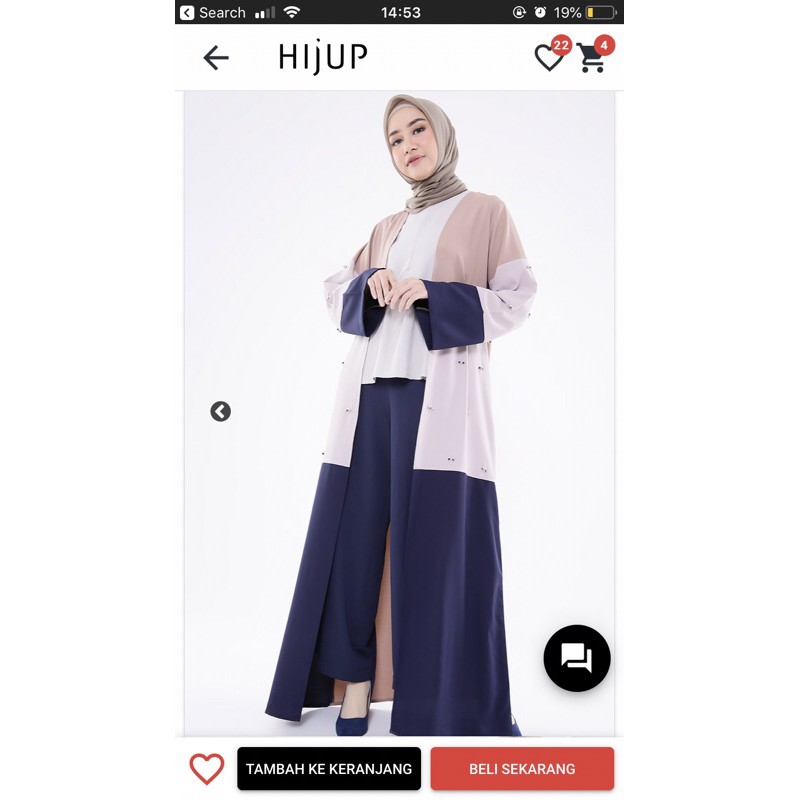 Preloved Nella Naia Outer Abaya Mewah