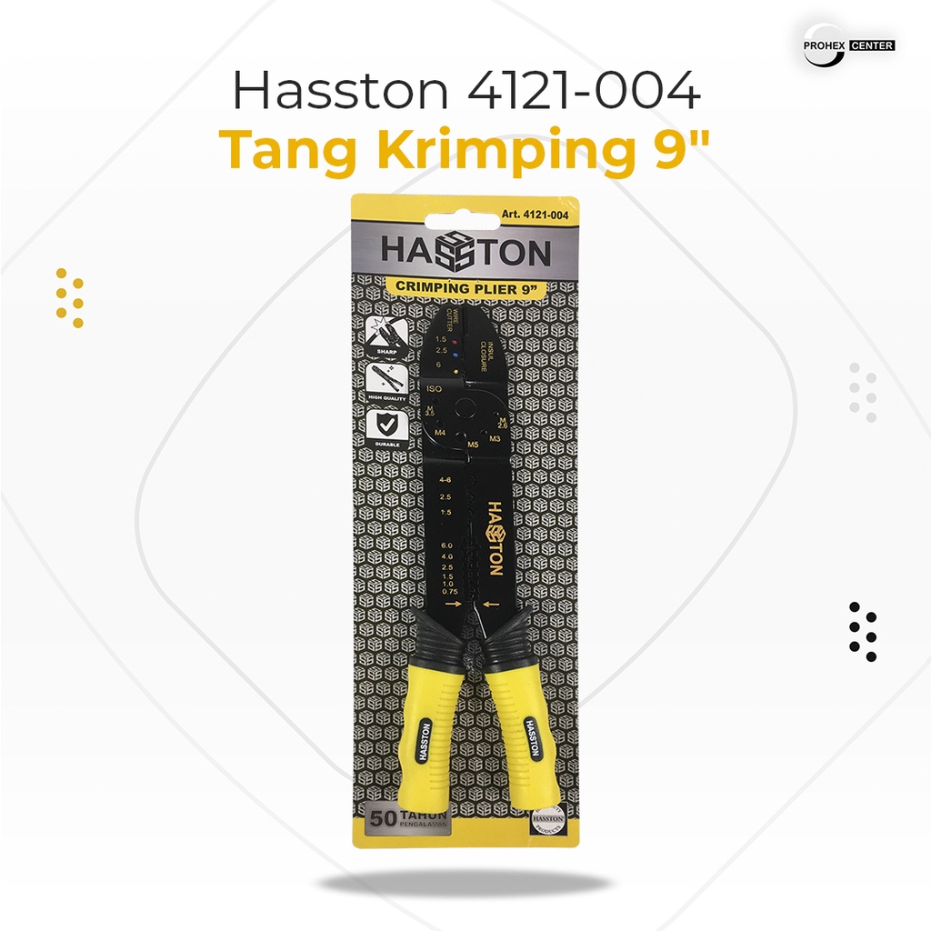 Hasston Tang Kupas Kabel 4121-004 Crimping Tool 9 Inch Tang Pengupas Kabel Tang Potong Tang Skun