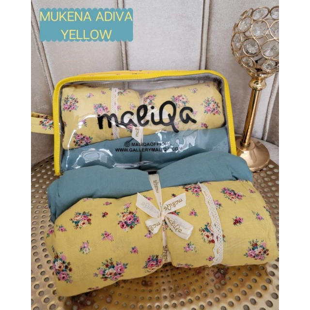Mukena Maliqa Katun Rayon ADIVA PRAYING SET Yellow
