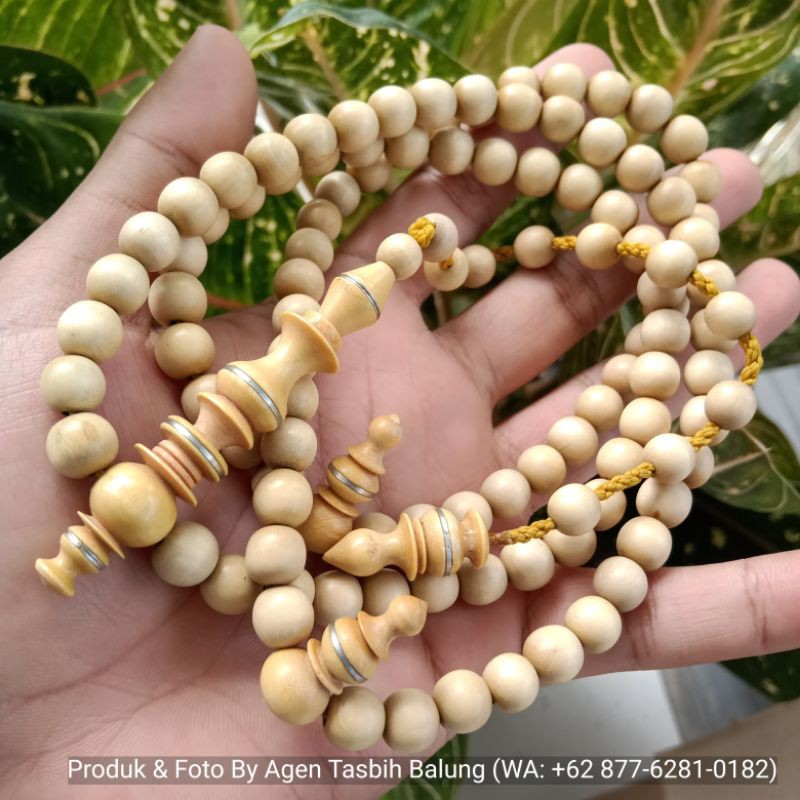 Tasbih Muslim Kayu Kemuning Gading Super!!! 8mm ORIGINAL!!