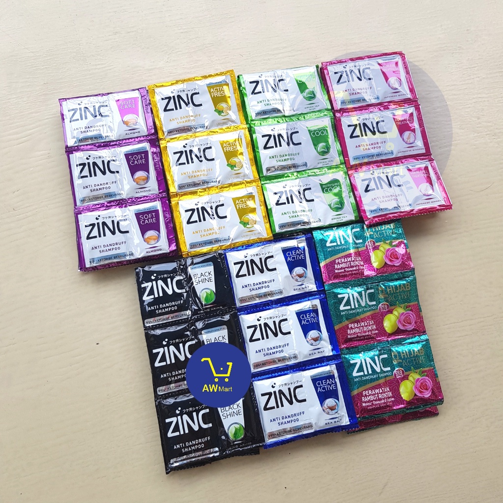 SHAMPOO ZINC SACHET 10 ML 1 RENTENG 12 SACHET 24 PCS - ALL VARIAN