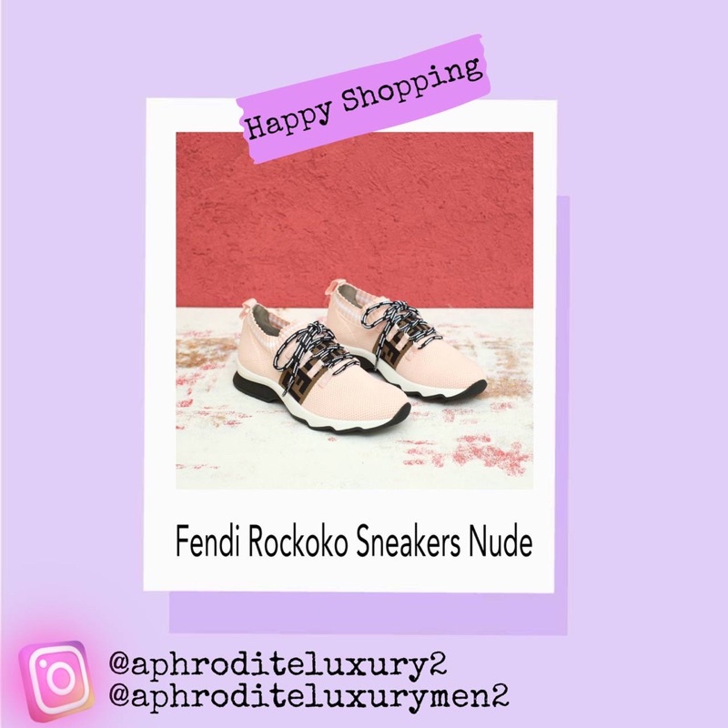 CLEARANCE SALE   Fendi rockoko sneakers nude