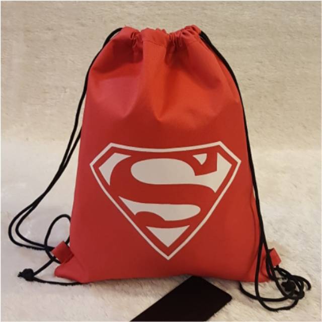 Tas Gym Supermen Ransel Tali Tarik Vintage Fashion 2022 Ransel Bahu Ransel Nilon Tahan Air Gaya Etnik Anime Kapasitas Besar Wanita