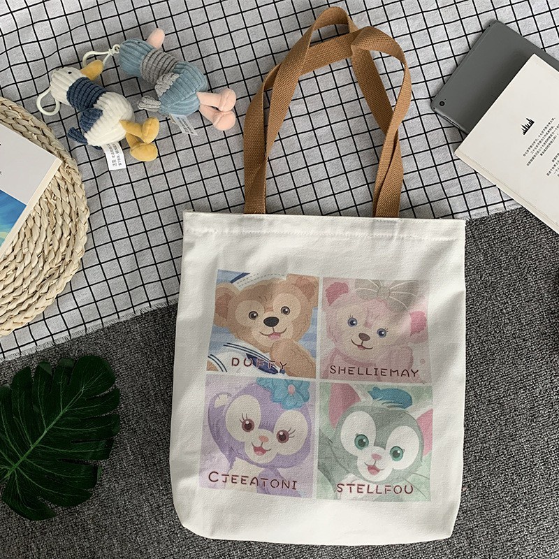 TC-82 tas kanvas canvas import shoulder bag bahu korea jepang bear