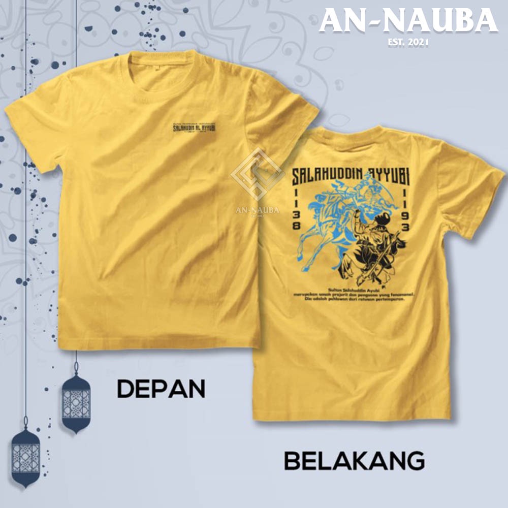 Kaos Dakwah Islami Sahabat Nabi / SALAHUDDIN AL AYUBI TSHIRT / Baju Distro Santri Muslim [AN-8557]-5