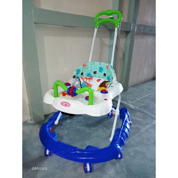 Baby Walker Hokiku Alat Bantu Belajar Jalan Bayi 8 Roda Lengkap dengan Musik Mainan Dorongan Setir