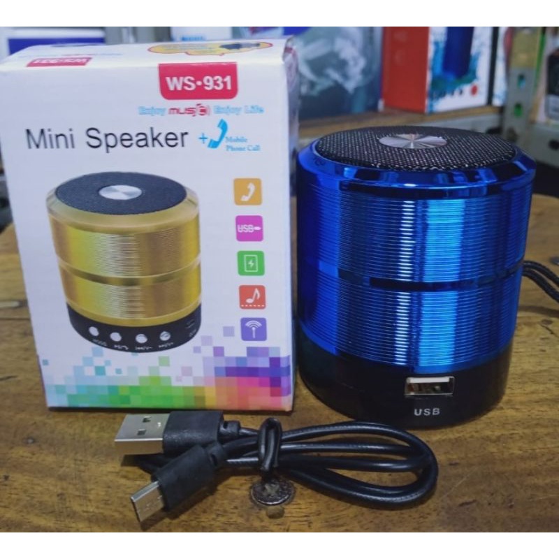 MINI SPEAKER WS-931 SPEAKER MINI BULAT SPEAKER BULAT SALON MINI MINI SALON SALON KECIL SPEAKER KECIL