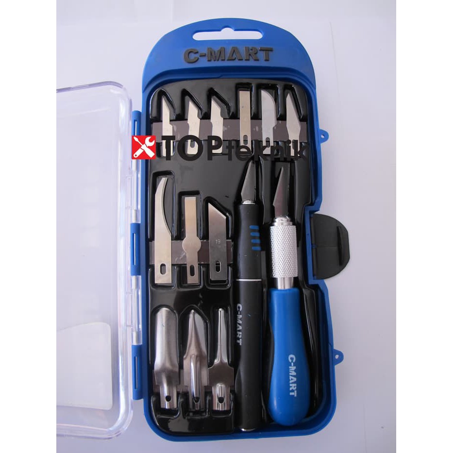 

Promo Paint Cutter Pisau Ukir Hobby knife 14pc Cat air brush kayu plastik Limited