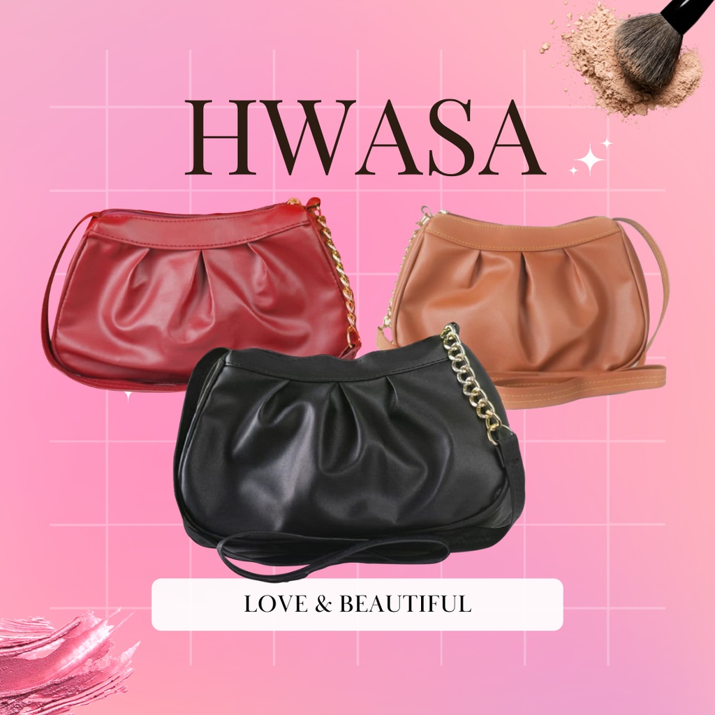 Tas selempang tali rantai wanita import branded berkualitas bisa cod