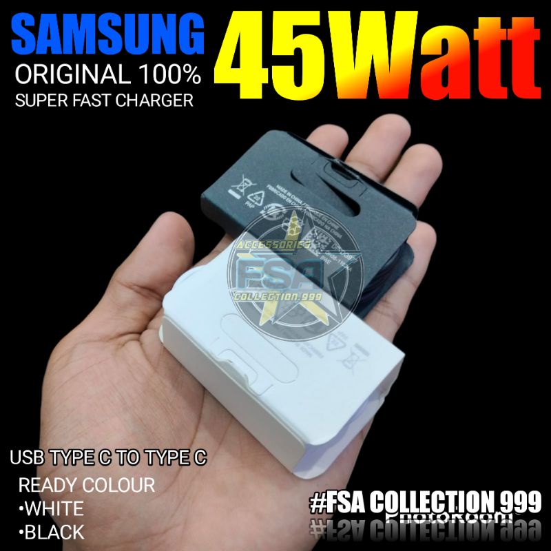 Charger SMG 45W S21 S20 Ultra S20+ / Galaxy Note 10 Plus / 20 Ultra Type c 45W Super Fast Charging Original100% by SMG