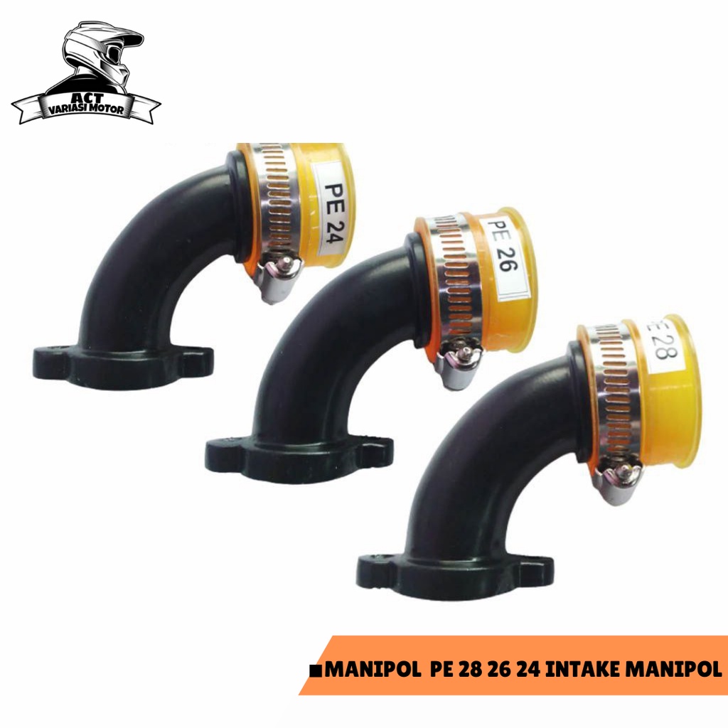 Manipol Pe 28 Bebek PE 26 PE 24 Intake Manipol Karburator Untuk Motor Bebek Universal