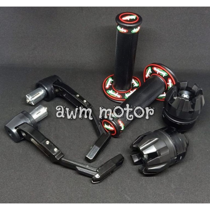 [PAKET 3IN 1Hitam ] Proguard Robot Babet + Jalu As Roda + Handgrip Domino bulu