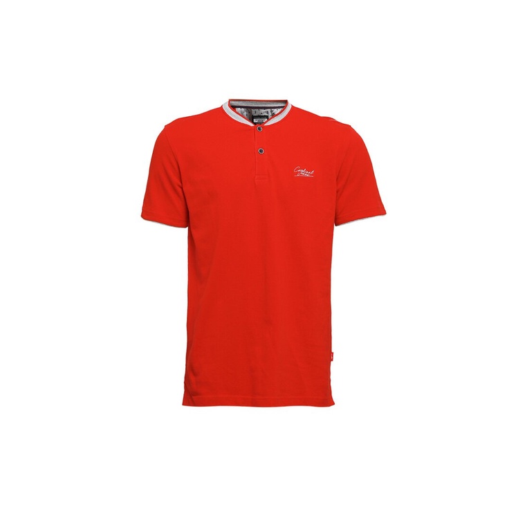 BAJU KAOS POLO PRIA CARDINAL ORIGINAL CASUAL LENGAN PENDEK MERAH CA14