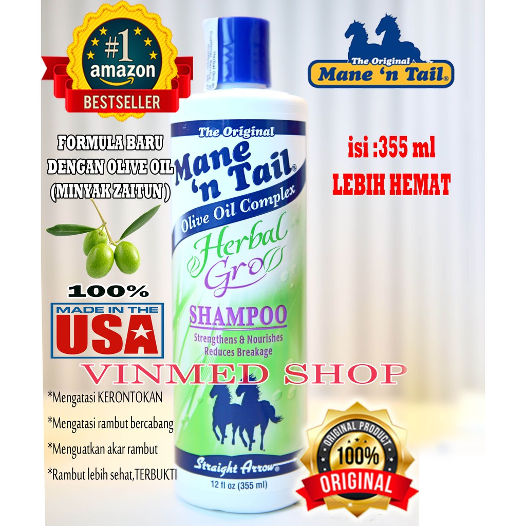 SHAMPOO MANE N TAIL SHAMPO KUDA HERBAL GRO 355ML Shopee Indonesia